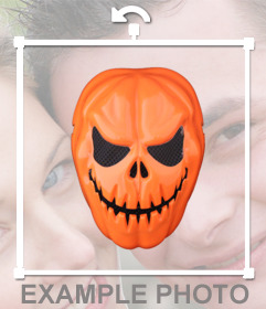 Máscara de calabaza para disfrazarte en tus fotos online - Fotoefectos