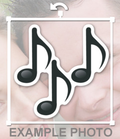 Sticker online para poner en tus fotos notas musicales 
