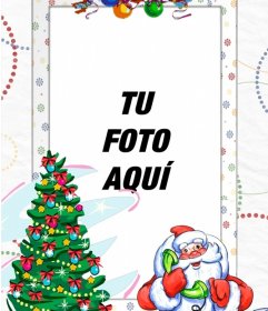 Marco de fotos con Papá Noel para poner tu foto junto a él