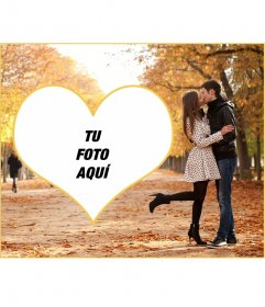 Fotomontaje de amor para poner tu imagen junto a una pareja besándose -  Fotoefectos