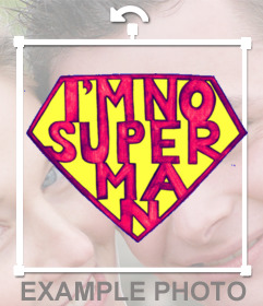 Pegatina con el texto No soy Superman 