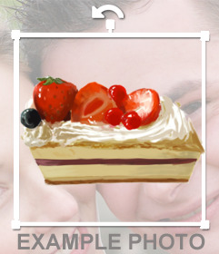 Pegatina con un trozo de pastel 