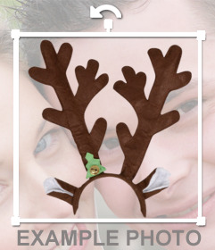 Gorro de reno con astas y orejitas que podrás poner a tus amigos