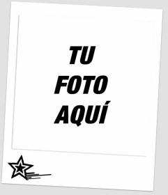 Marco de fotos estilo polaroid con una estrella! pon una foto tuya dentro