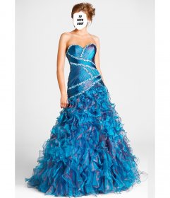 Fotomontaje con un vestido de fiesta para una quinceañera - Fotoefectos
