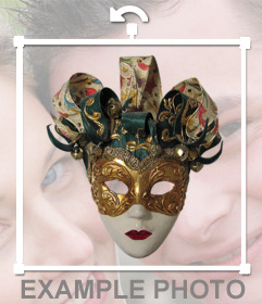 Sticker de una máscara original de Carnaval para tus fotos 