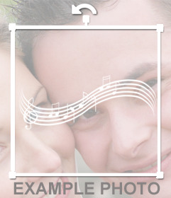 Sticker decorativo de notas musicales para tus fotos 