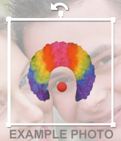 Sticker de peluca y nariz de payaso para tus fotos