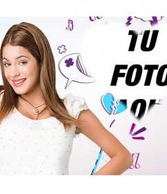 Fotomontaje de Violetta para poner tu foto en forma de corazón