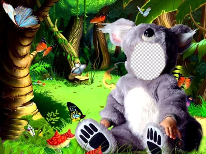 Montaje online para disfrazar a tu hijo de koala ..