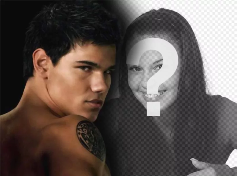 Personaliza tu fotografía con el protagonista de luna nueva (Jacob). En este montaje fotográfico te acompañará el famoso actor Taylor lautner, que representa a un..