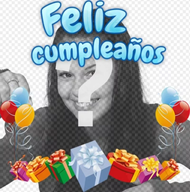 Fotomontaje a modo de tarjeta de felicitación de cumpleaños. ..