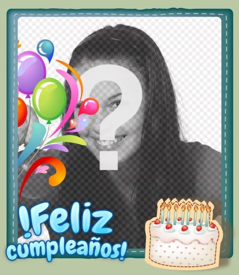 Fotomontaje para hacer una postal de felicitación gratuita. ..