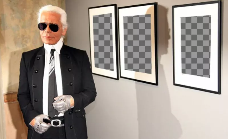 Foto efecto junto a Karl Lagerfeld. Pon tu foto en los..