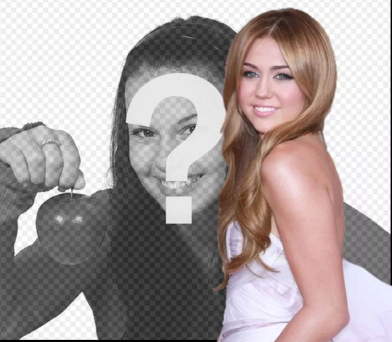 Fotomontaje junto a Miley Cyrus. Foto efecto para hacer un montaje junto a..