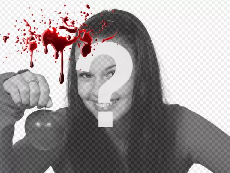Foto efecto online para poner en tus fotos un efecto de sangre fresca. ..
