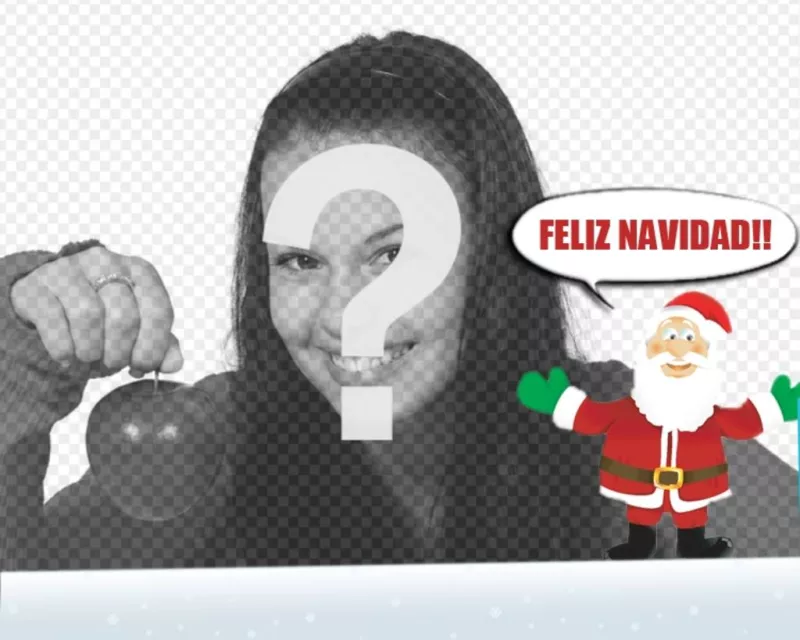 Postal para poner a Papa Noel en una esquina de tus fotos ..