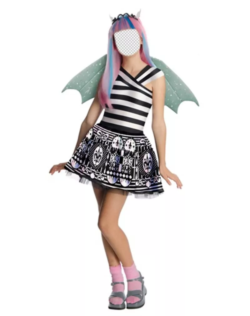Fotomontaje donde puedes poner tu cara en la de Rochelle, la muñeca Monster High ..