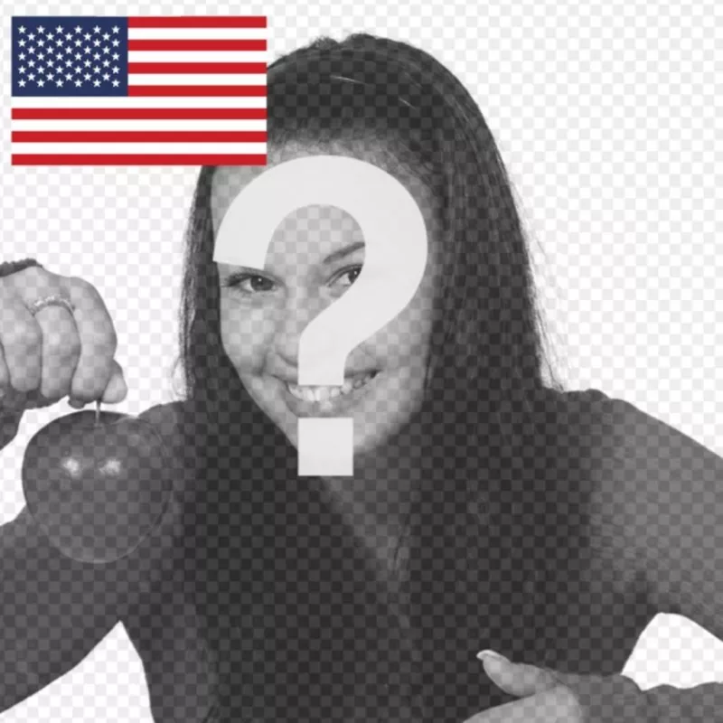 Fotomontaje con la bandera de Estados Unidos para personalizar tu foto de perfil de Twitter u otras redes..