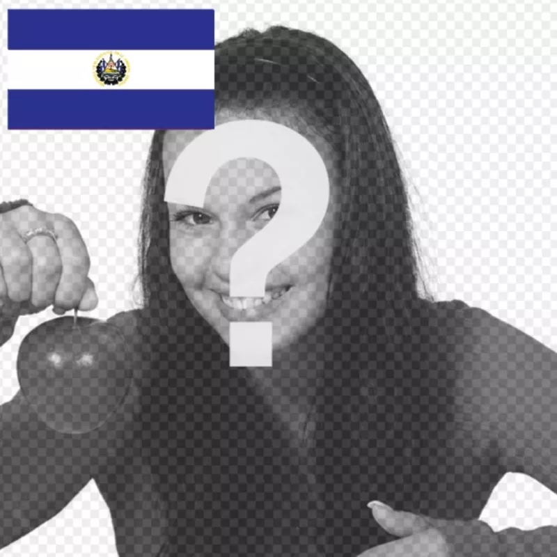 Fotomontaje con imagenes de la bandera de el Salvador 