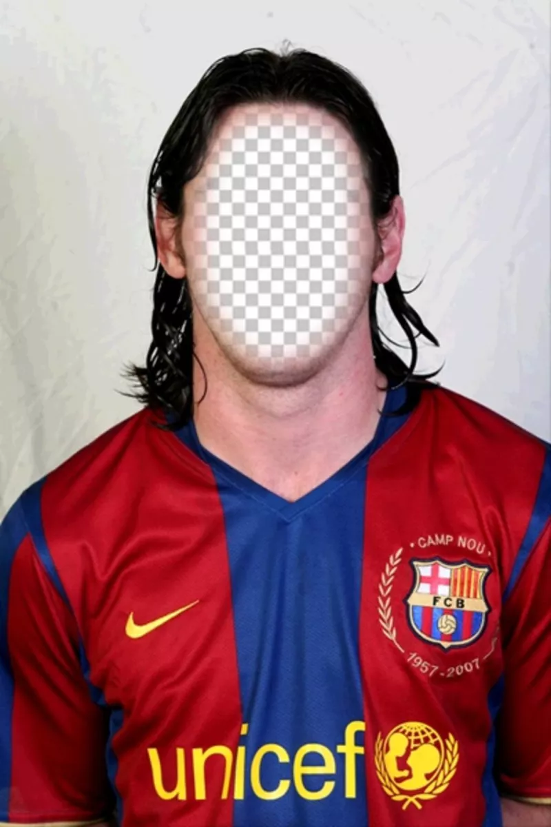 Fotomontaje de Lionel Messi del F.C. Barcelona para añadir tu cara en - Fotoefectos