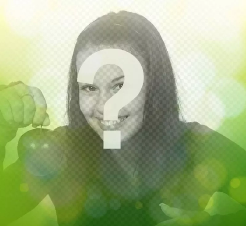 Filtro fotográfico verde con luces brillantes circulares para hacer online y..