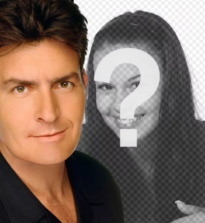 Crea un montaje con Charlie Sheen en una foto para aparecer con el actor en..