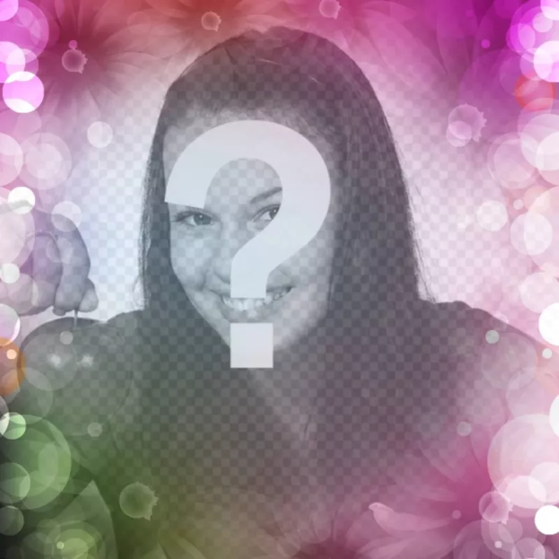 Crea un avatar para redes sociales online con flores y luces de colores sobre tu imagen de perfil y presume de..