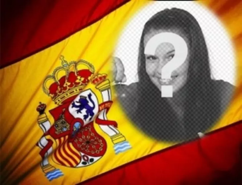Fotomontaje para poner tu foto en el fondo de la bandera de España. ..