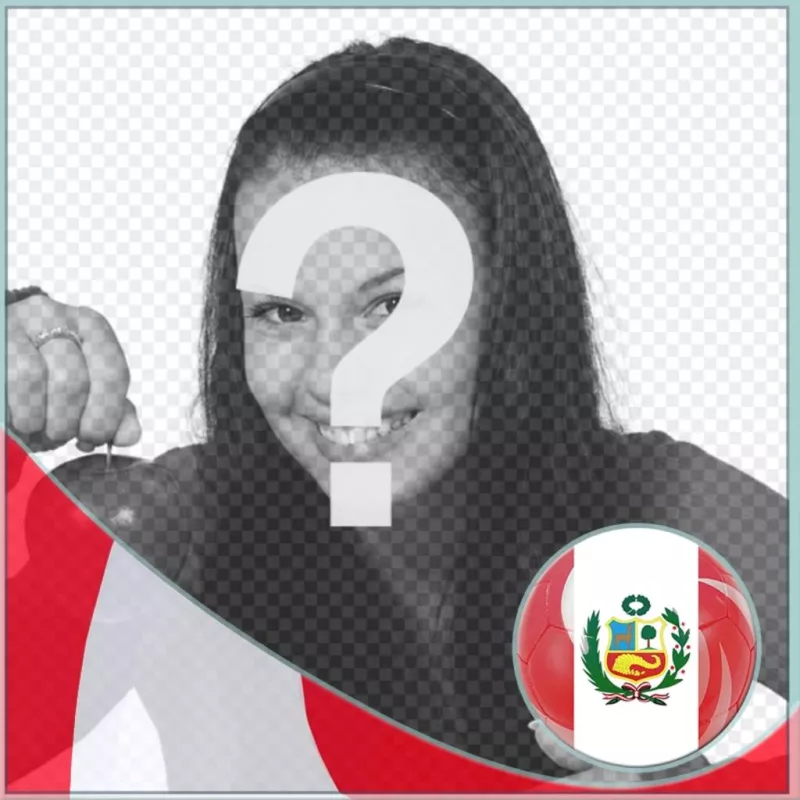 Bandera de Perú con forma de esfera para tus fotos online. ..