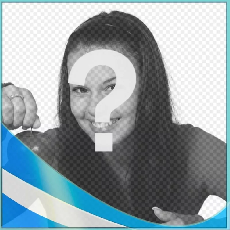 Marco de fotos con los colores de la bandera de Argentina para poner en tu foto. ..