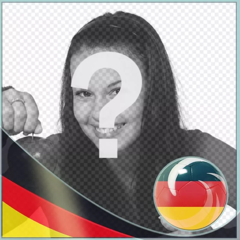 Marco de fotos con la bandera de Alemania para poner en tus fotos. ..