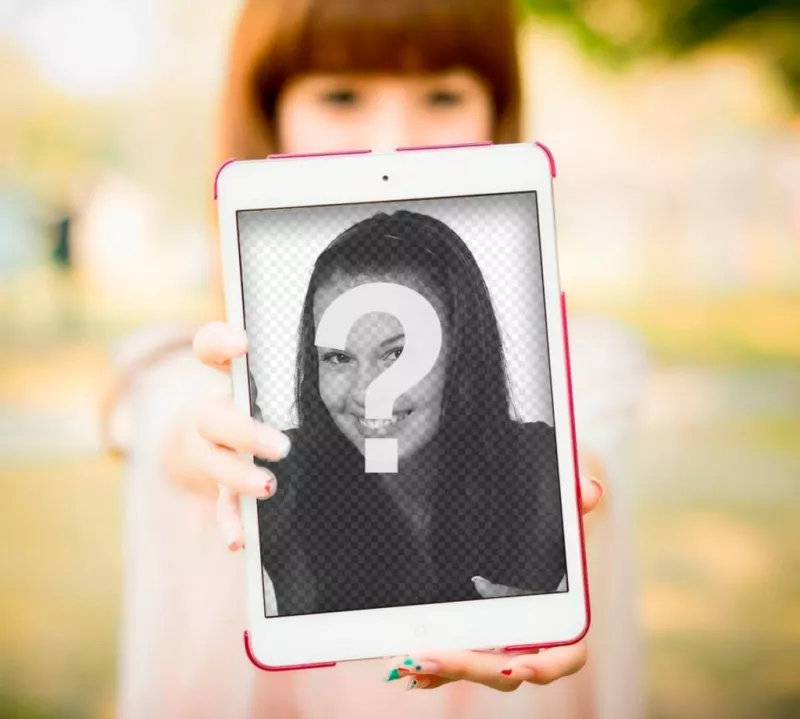 Montaje para hacer un selfie con un Ipad. 