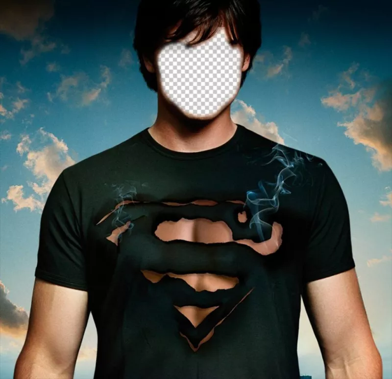 Fotomontaje para personificar a Tom Welling en Smallville como Superman. ..