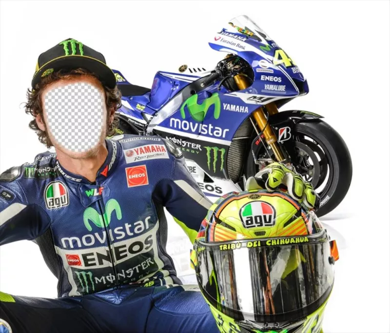 Fotomontaje con Valentino Rossi, piloto de MotoGP para editar ..