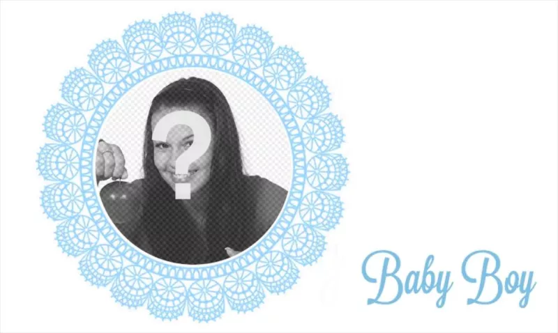 Marco postal para felicitar el nacimiento de un niño. ..