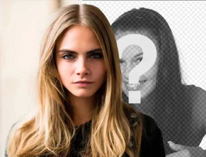 Ponte junto a Cara DeleVigne en este fotomontaje. ..