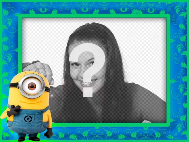 Marco para fotos con Minion de la película -Gru, Mi villano favorito-. ..