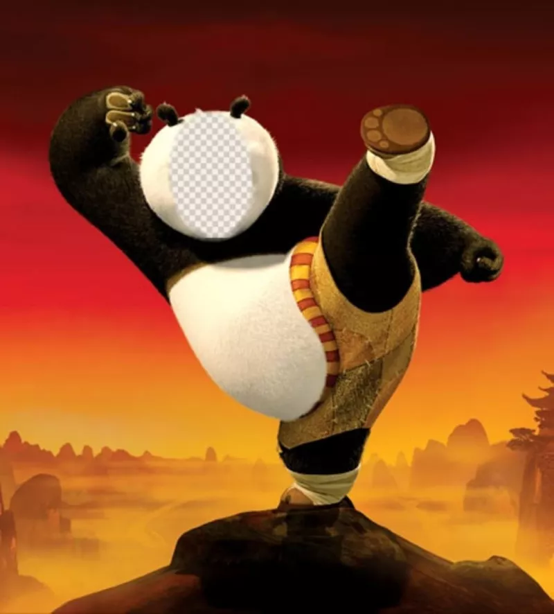 Sé Kung Fu Panda con este fotomontaje que puedes editar gratis ..