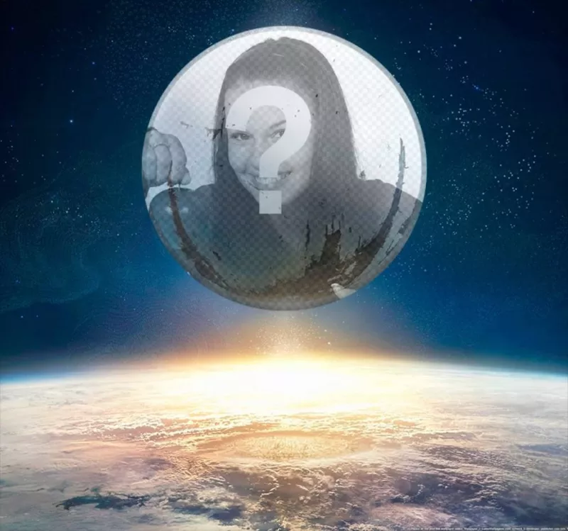 Montaje del videojuego Destiny con tu foto en la luna. ..
