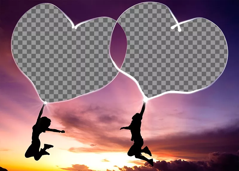 Fotomontaje de amor para dos fotos ..