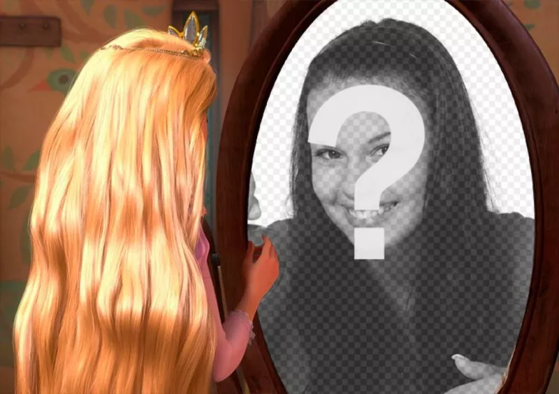 Fotomontaje para poner tu foto en el reflejo de Rapunzel ..