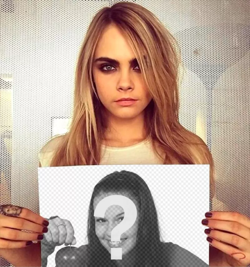 Fotomontaje con Cara Delevingne ..