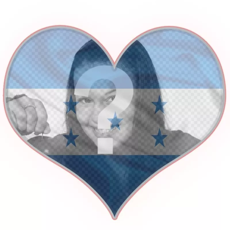 Collage con la bandera de Honduras y tu foto ..