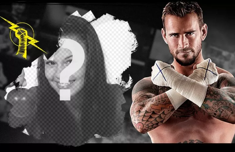 Collage para poner tu foto con CM Punk ..