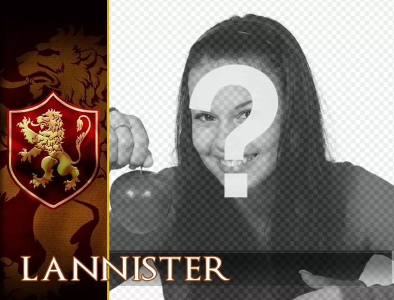 Fotomontaje con el escudo de la casa Lannister ..