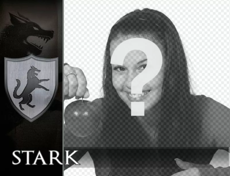 Fotomontaje con el escudo de la casa Stark ..