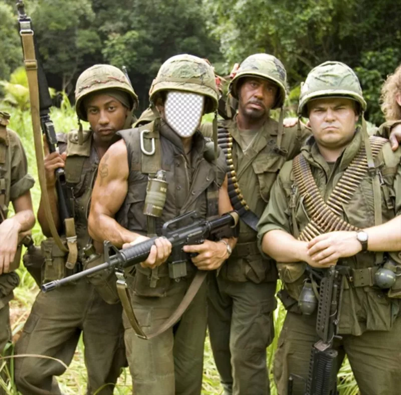 Fotomontaje para poner tu cara en el protagonista de Tropic Thunder ..