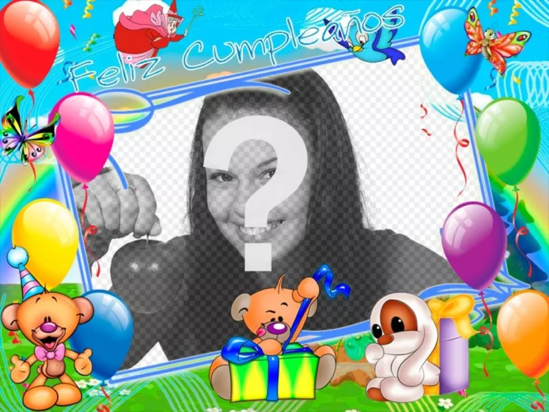 Postal infantil de cumpleaños para personalizar. ..