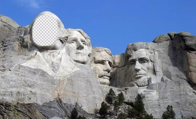 Fotomontaje gratis para poner tu cara en la famosa obra del monte Rushmoreen ..